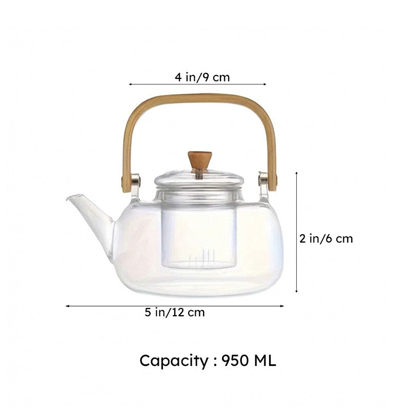Thermica Borosilicate Glass Tea Pot with Infuser - 950 mL media 8