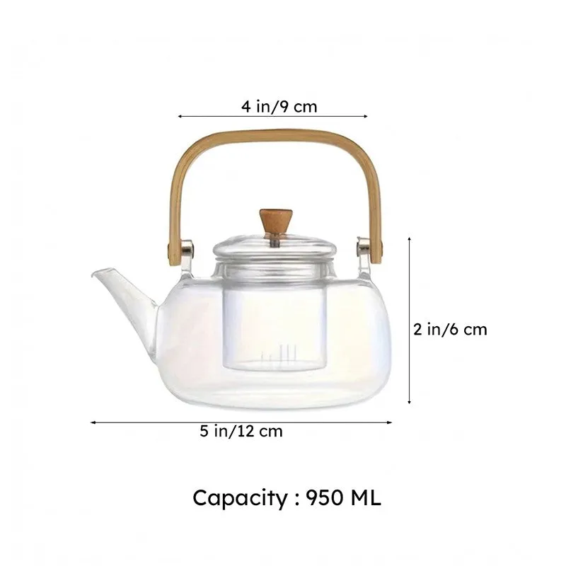 Thermica Borosilicate Glass Tea Pot with Infuser - 950 mL media 8