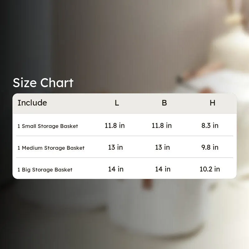 LineNest I Fabric Storage Basket (White) - Set of Three media 7
