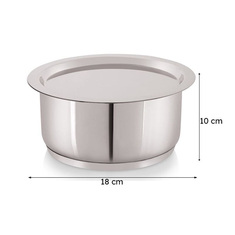 Nirlon Stainless Steel Pateela With Lid - 2100 mL/7 Inches media 8
