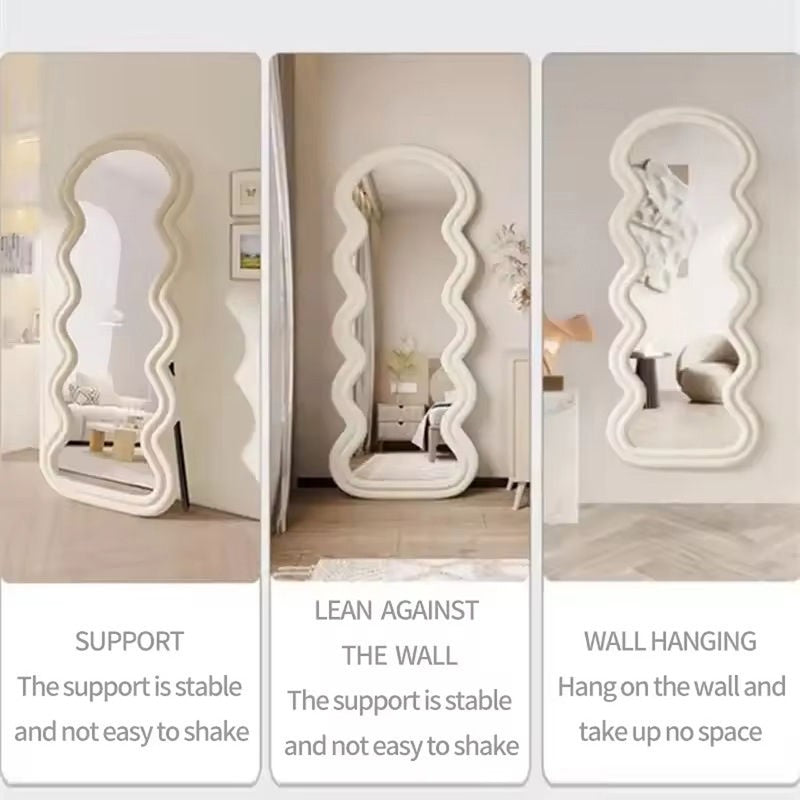 Ripple Edge Floor Mirror - Grey media 9