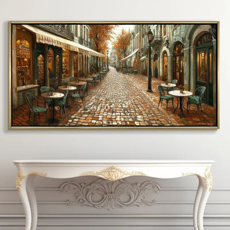 Parisian Passage Canvas Wall Painting With Frame media 5