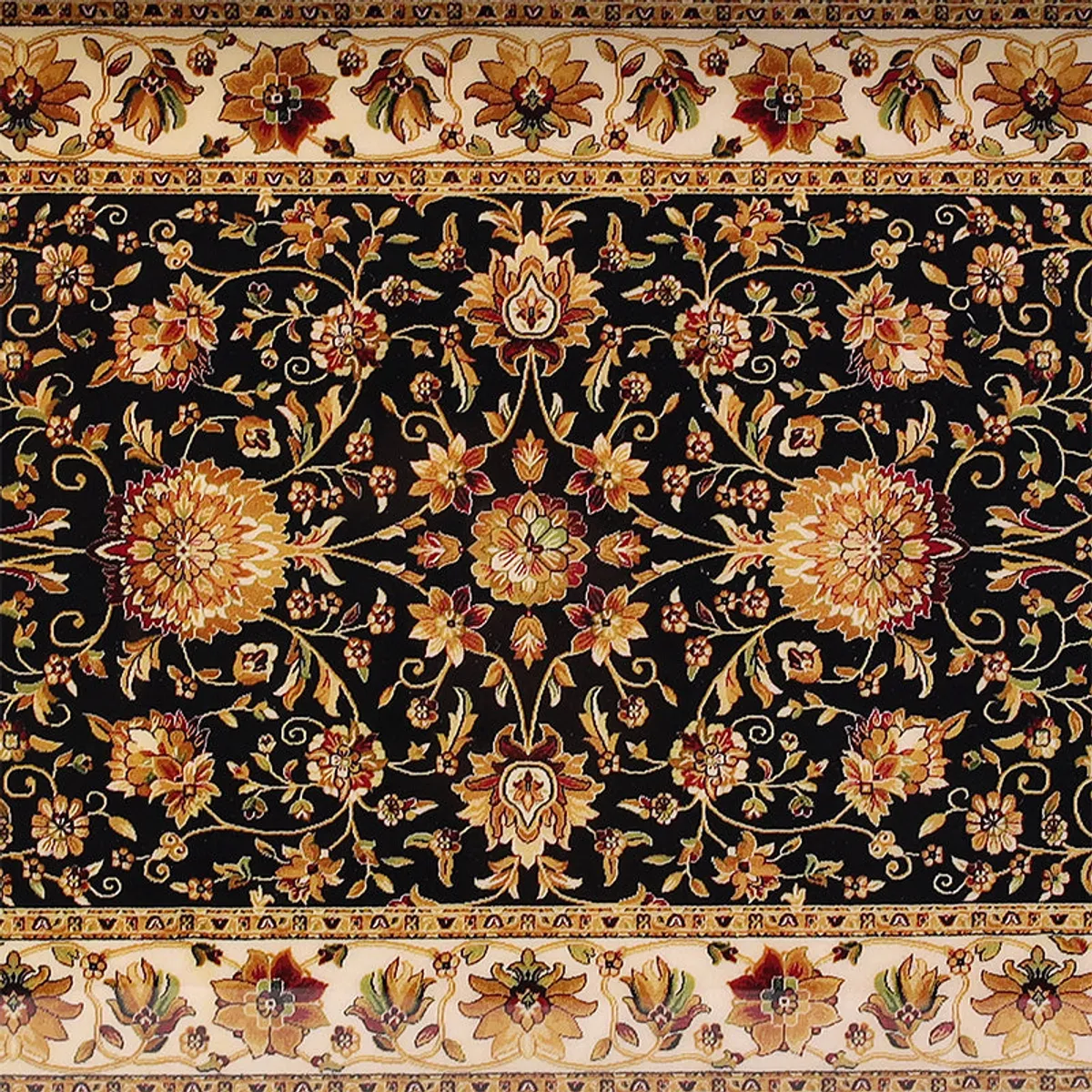 Close-up view of the tray's detailed multicolour floral design