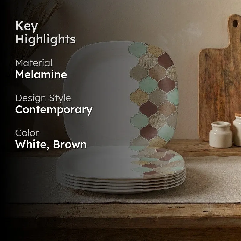 Texture Melamine Dinner Plates - Set of Six media 2