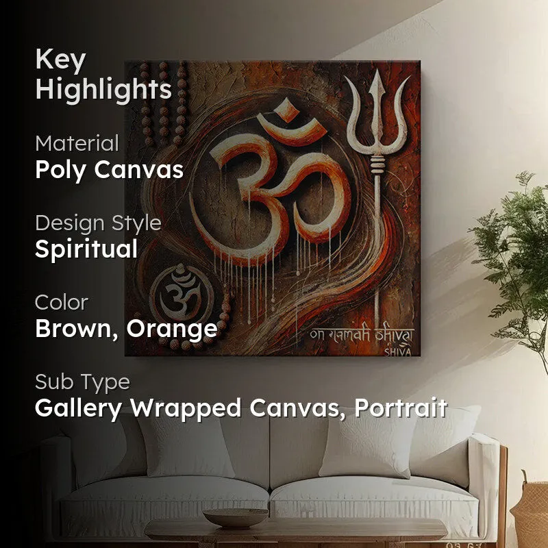 Trident Om Symbol Wall Painting media 2