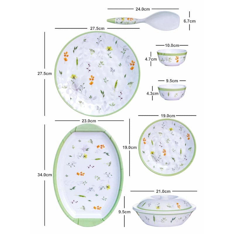 Servewell Floria Melamine Dinner Set - 31 Piece Set media 4