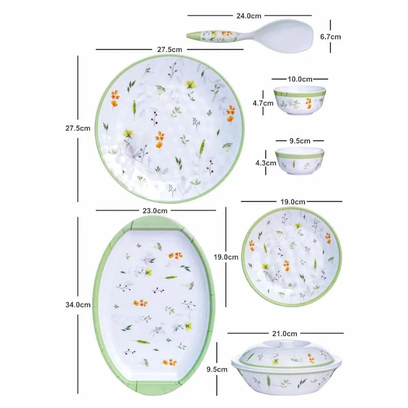 Servewell Floria Melamine Dinner Set - 31 Piece Set media 4