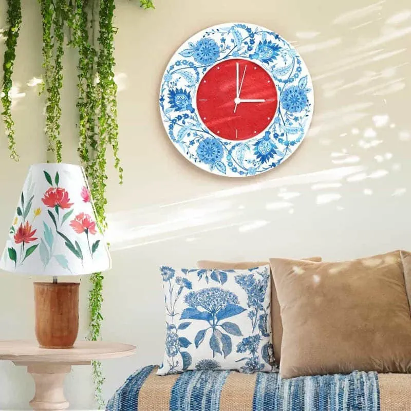 Ethnic Veli Handpainted Wall Clock media 1