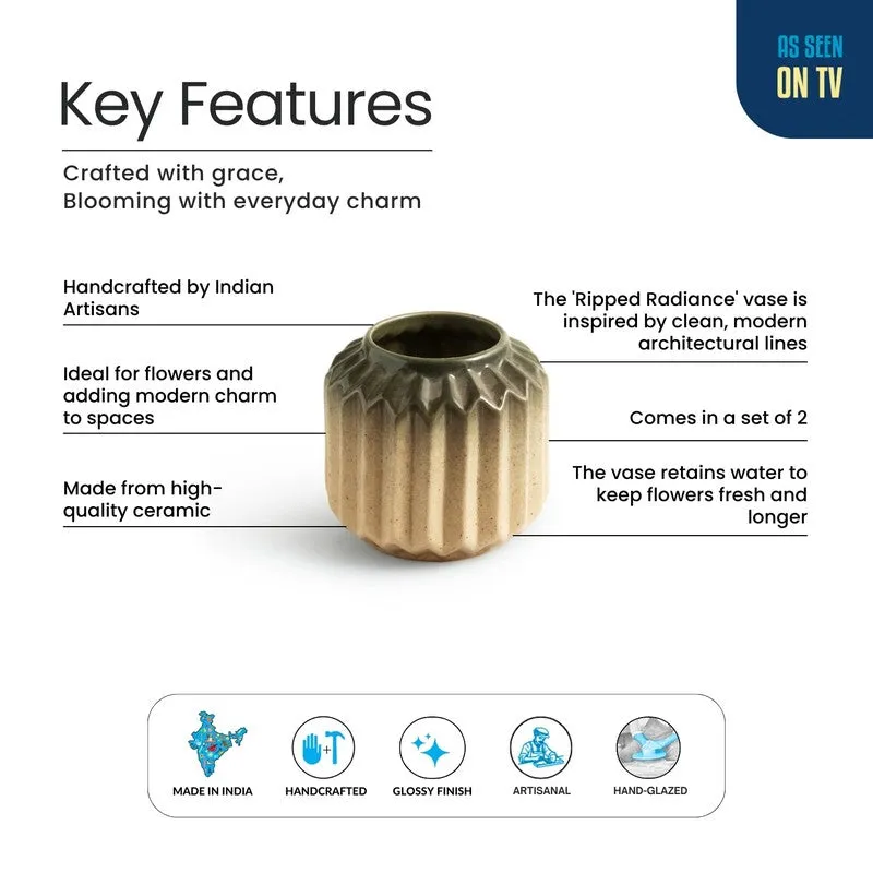 Elara Ceramic Vase - Set Of Two media 5