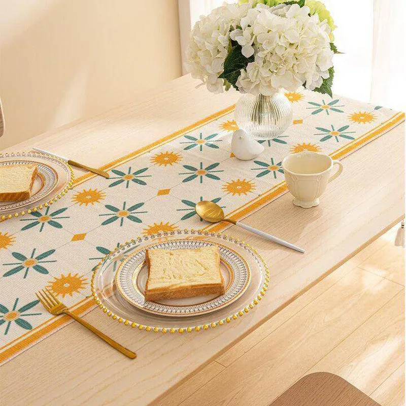 Clearra Tasseled Cotton Table Runner media 4