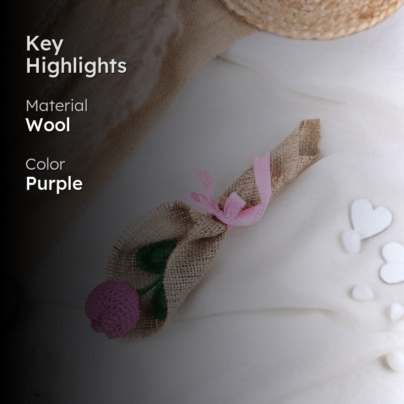 Crochet Handmade Tulip Bouquet - Purple media 2