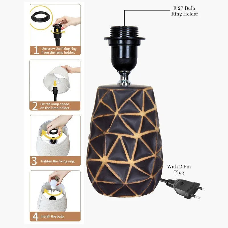 LightForm Transform Ceramic Table Lamp - White,Black media 6