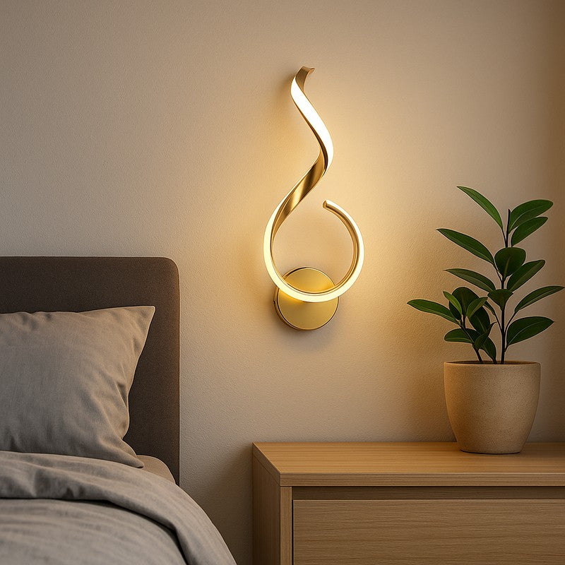 Swirl Aluminum Wall Lamp