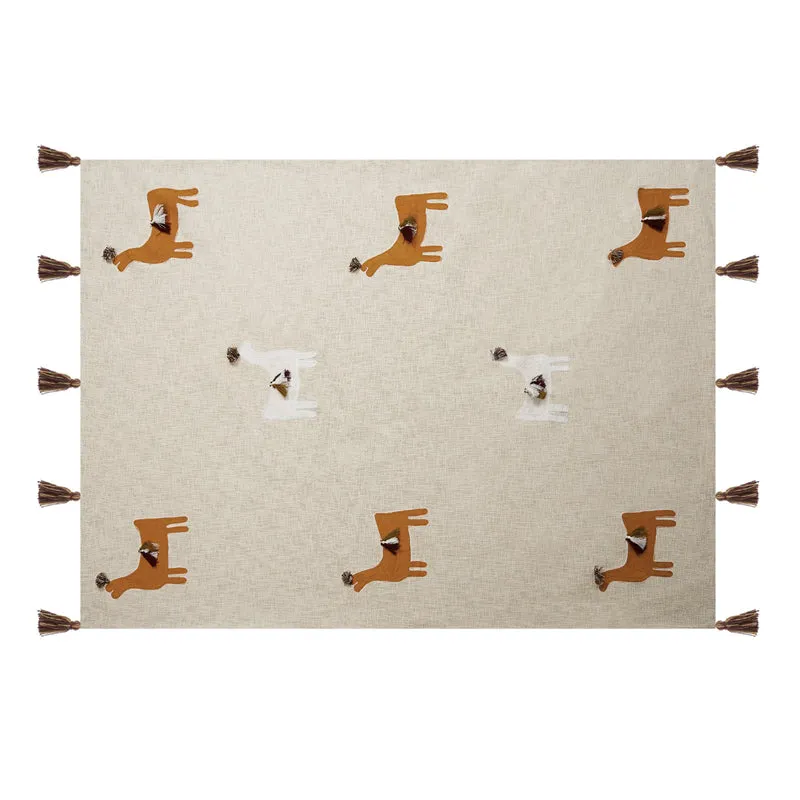 Woven Whim Cotton Throw - Orange media 3