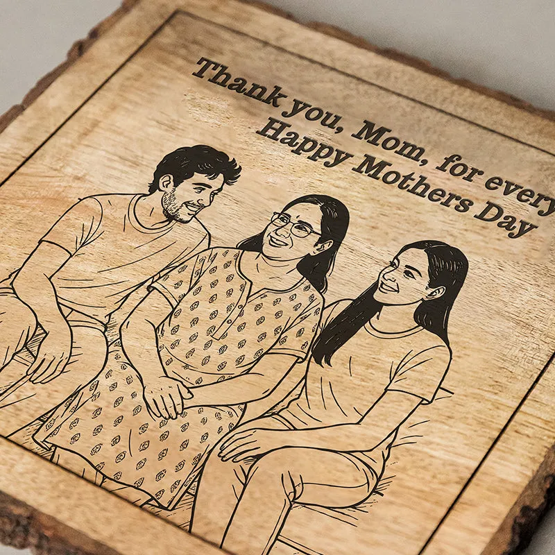 Grateful Mother's Day Wood Showpiece - Square media 4
