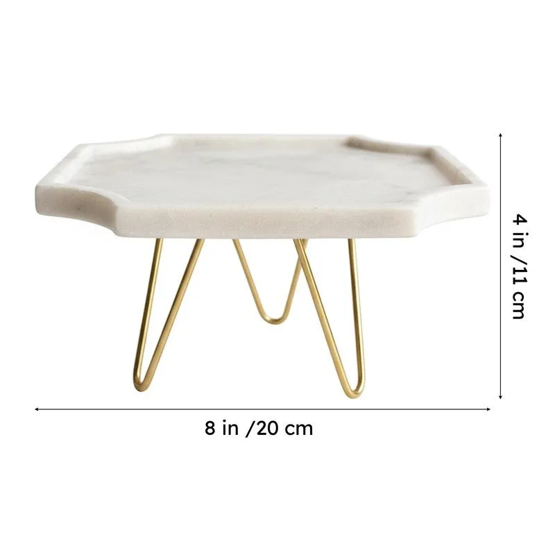 Norris Velma Handcrafted Marble Cake Stand media 6