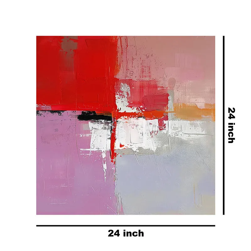 Red & Pink Abstract Wall Painting media 8