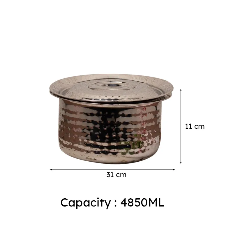 Serendipity Stainless Steel Pateela With Lid - 4850 mL media 8