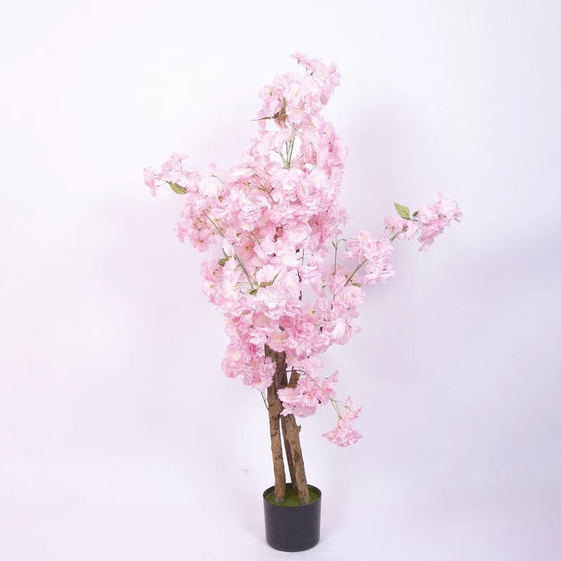Sakura Cherry Blossom Artificial Plant With Black Plastic Pot media 4