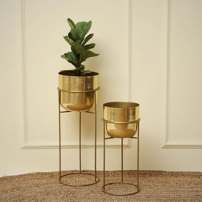 Milara Allure Planter (Gold) - Set Of Two media 1