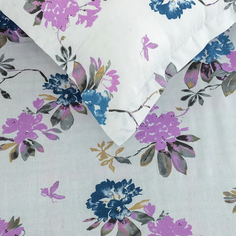 Swayam Ruvo Rosa Cotton Bedsheet (Purple) - 200 TC media 7