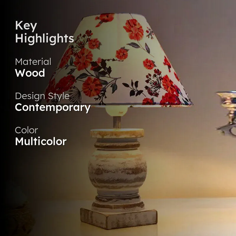 Aliora Nova Fleura Wooden Table Lamp - Multicolor media 2
