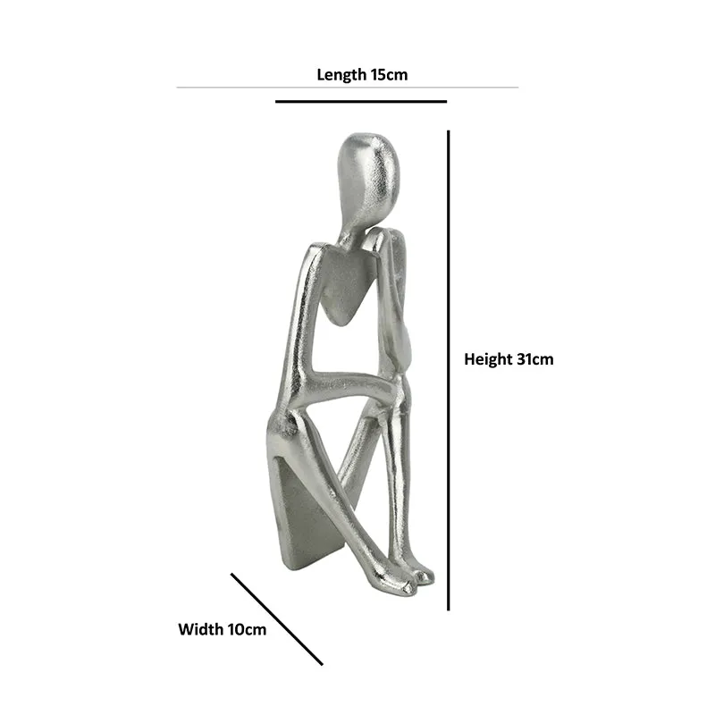 Human Ponder Showpiece (Silver) - Set Of Three media 5