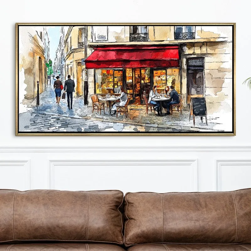 Crimson Canvas Wall Painting With Frame media 4