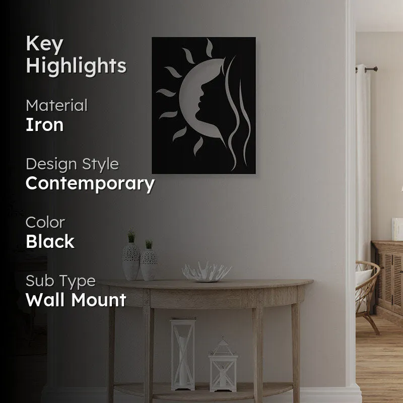 Lady And Sun Black Iron Wall Accent media 2