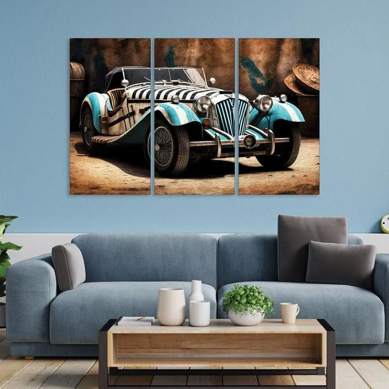 Auto Odyssey Canvas Wall Art - Set Of Three media 1