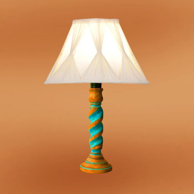 Elara Zerin Wooden Table Lamp - Ivory media 6