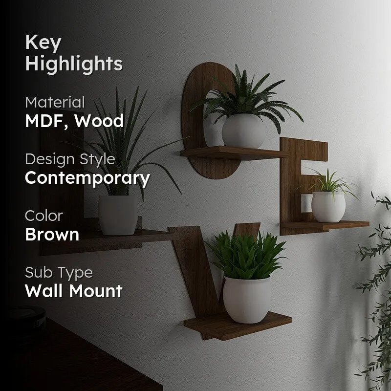 Color Pop (MDF,Wood) Shelves - Set Of Four media 2