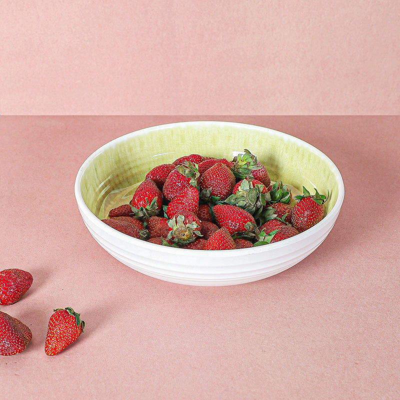 Negua Snack Bowl (White & Light Green) - 1000 ML media 4