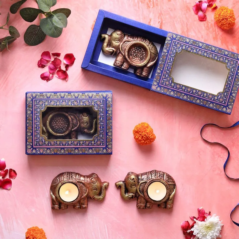 Elephant Tea Light Holder - Set Of Four media 5