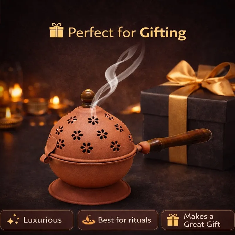 Dhoop Shanti Incense Holder - Brown media 3