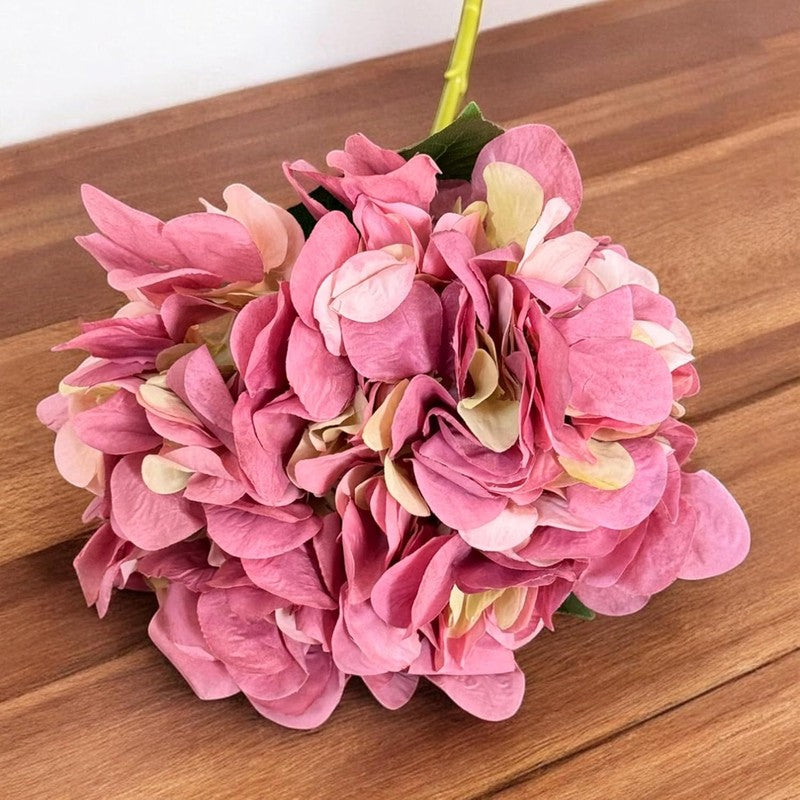 Hydrangia Silk Artificial Flower - Pink media 5