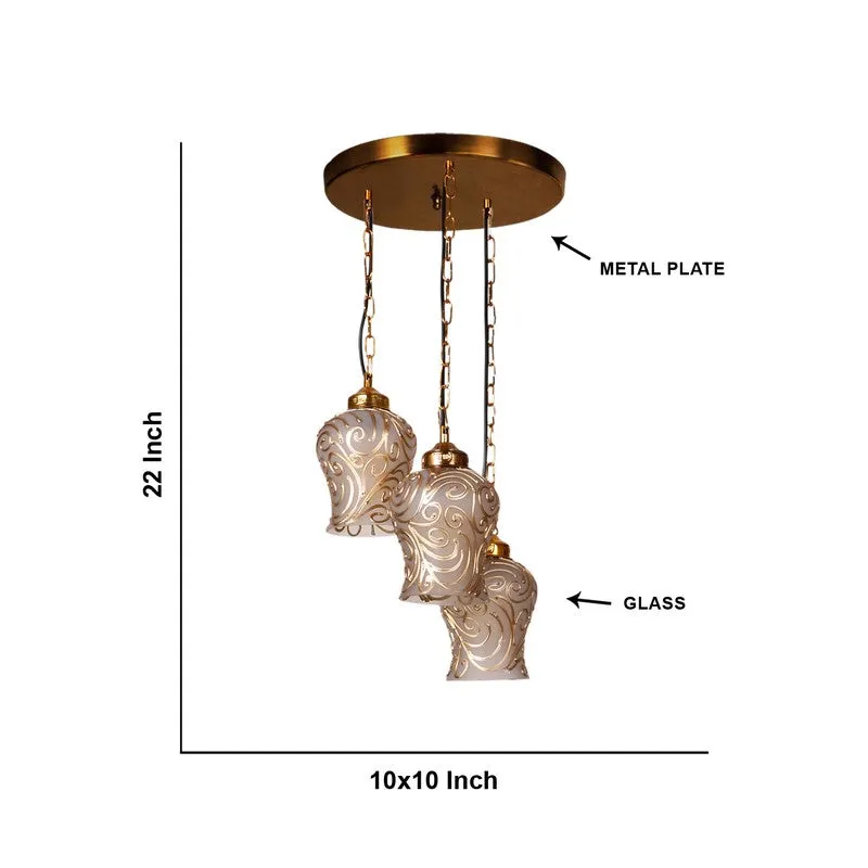 Coloraura Glow Glass Ceiling Lamp - Gold media 6