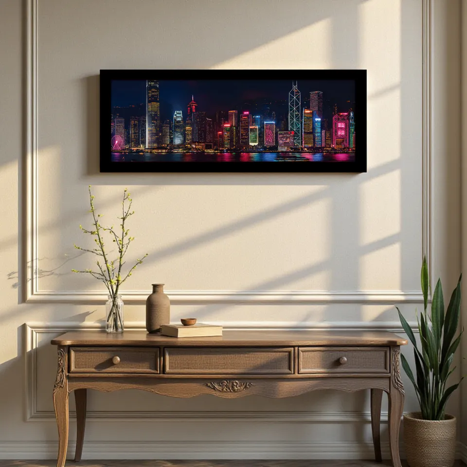 Luminor Night City Wall Art With Frame media 1