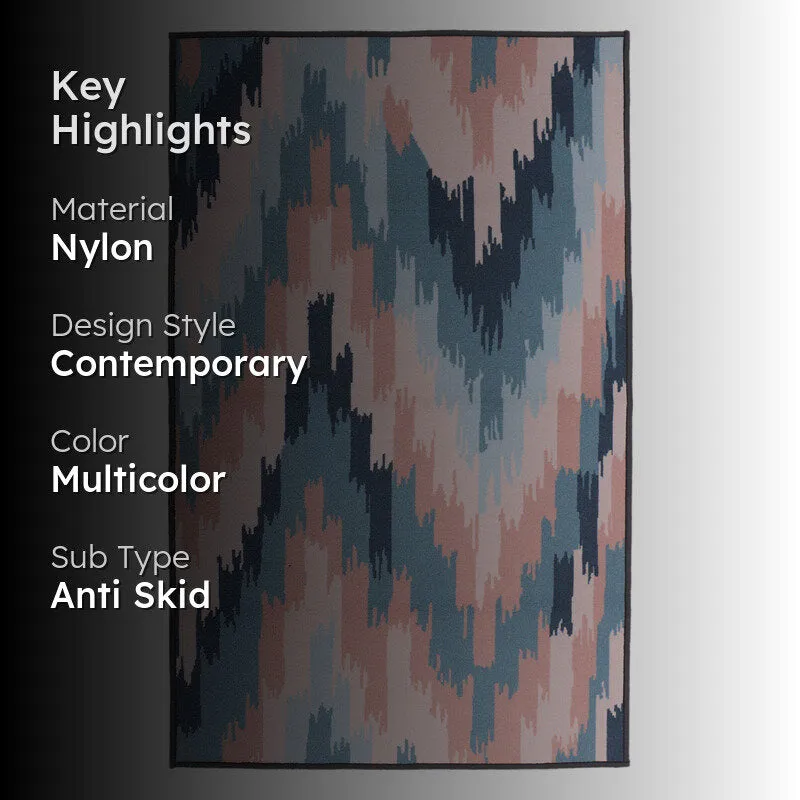 Azure Ikats Anti-Skid Carpet media 2