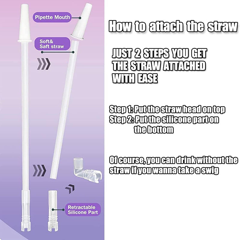 Ombre Sip Water Tumbler With Straw & Stickers (Purple,Blue) - 2 L media 5