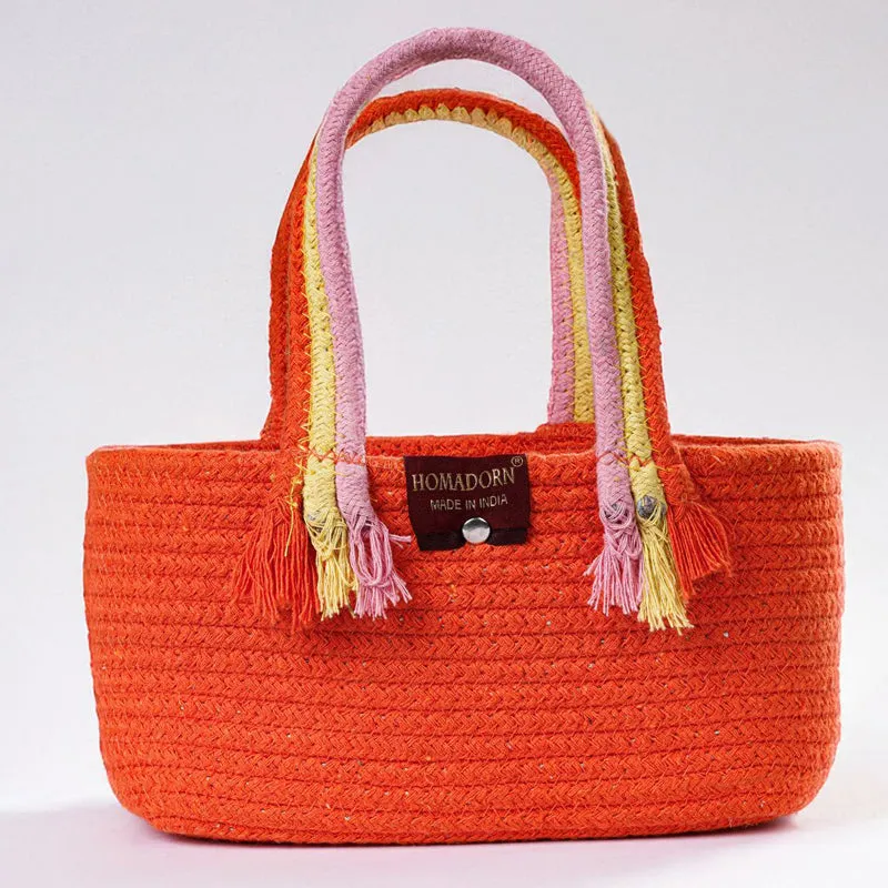 Tidy Twist Cotton Storage Basket Orange media 7