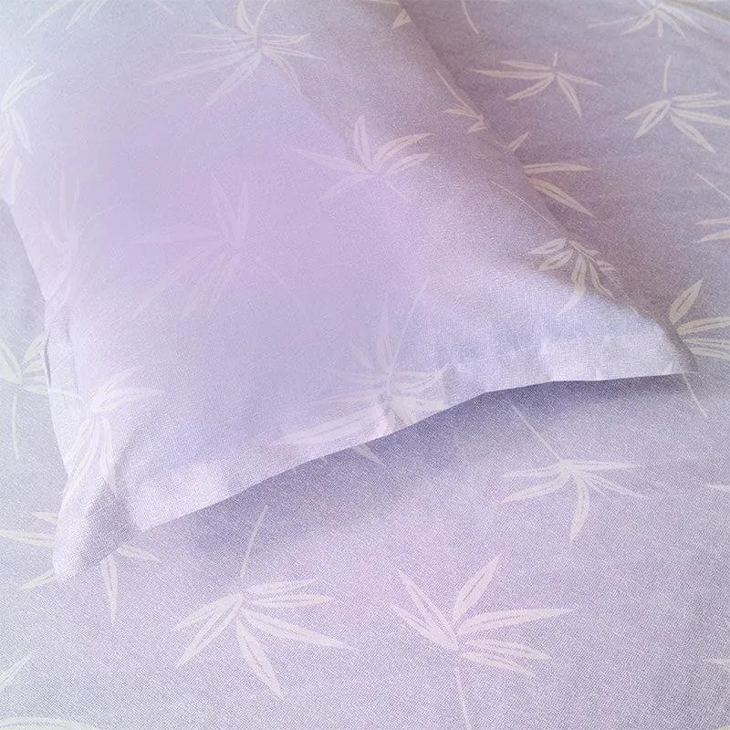 Neinia Printed Reversible Cotton Bedsheet (Beige,Lavender) - 170 TC media 4