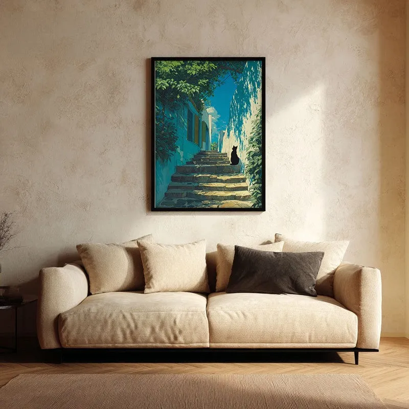 Shadow Play Canvas Wall Painting - Black Frame media 1