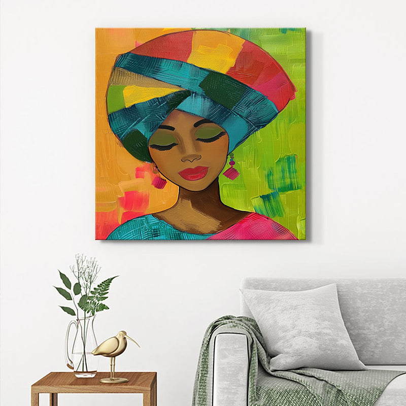 Black Woman Wall Painting