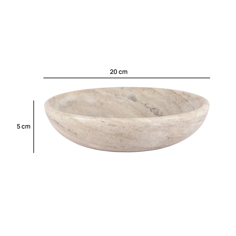 Stone Aura Marble Salad Bowl (Beige) - 500 ML media 6