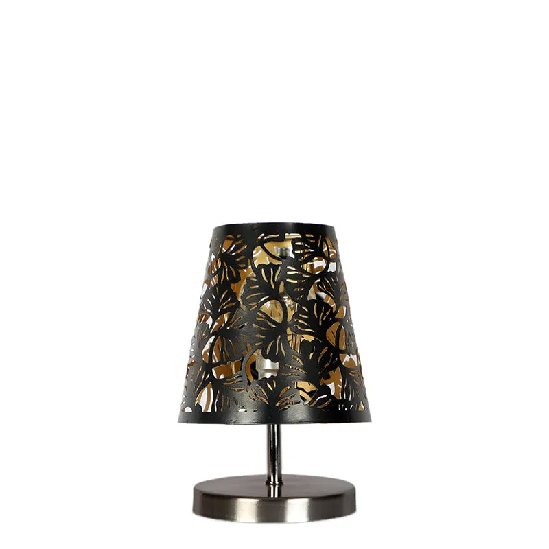 Vidro Flora Etched Metal Table Lamp - Black,Silver media 3