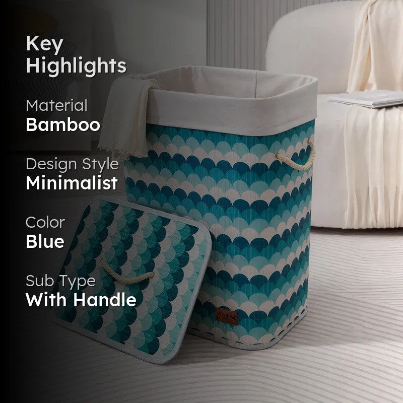 Wave Bamboo Laundry Basket media 2