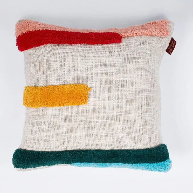 Strips Tufted Cushion Cover Set - Set Of Two media 6