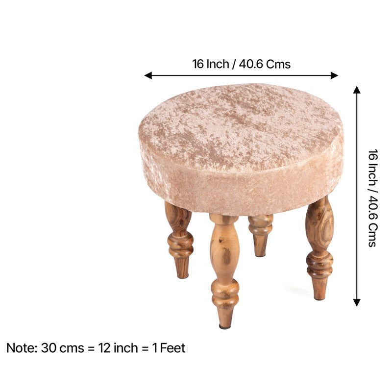 Alvyn Sheesham Wooden Bench with Stools (Beige) - Three Piece Set media 12