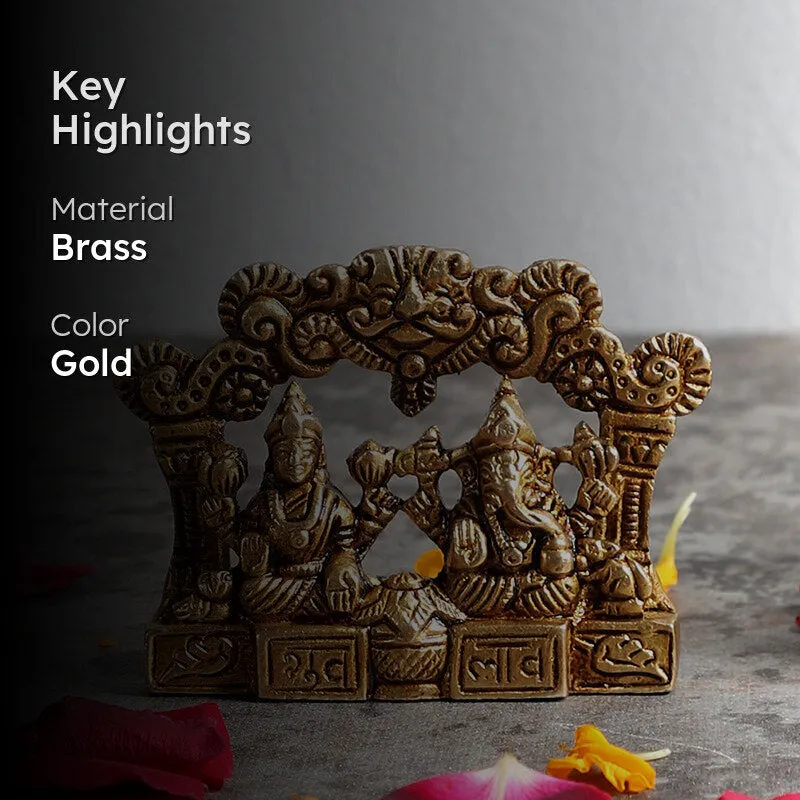 Shri Lakshmi Ganesha Brass Idol media 2
